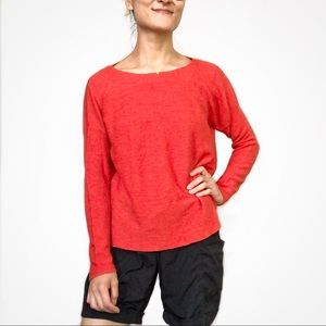 Eileen fisher orangey-red merino wool sweater